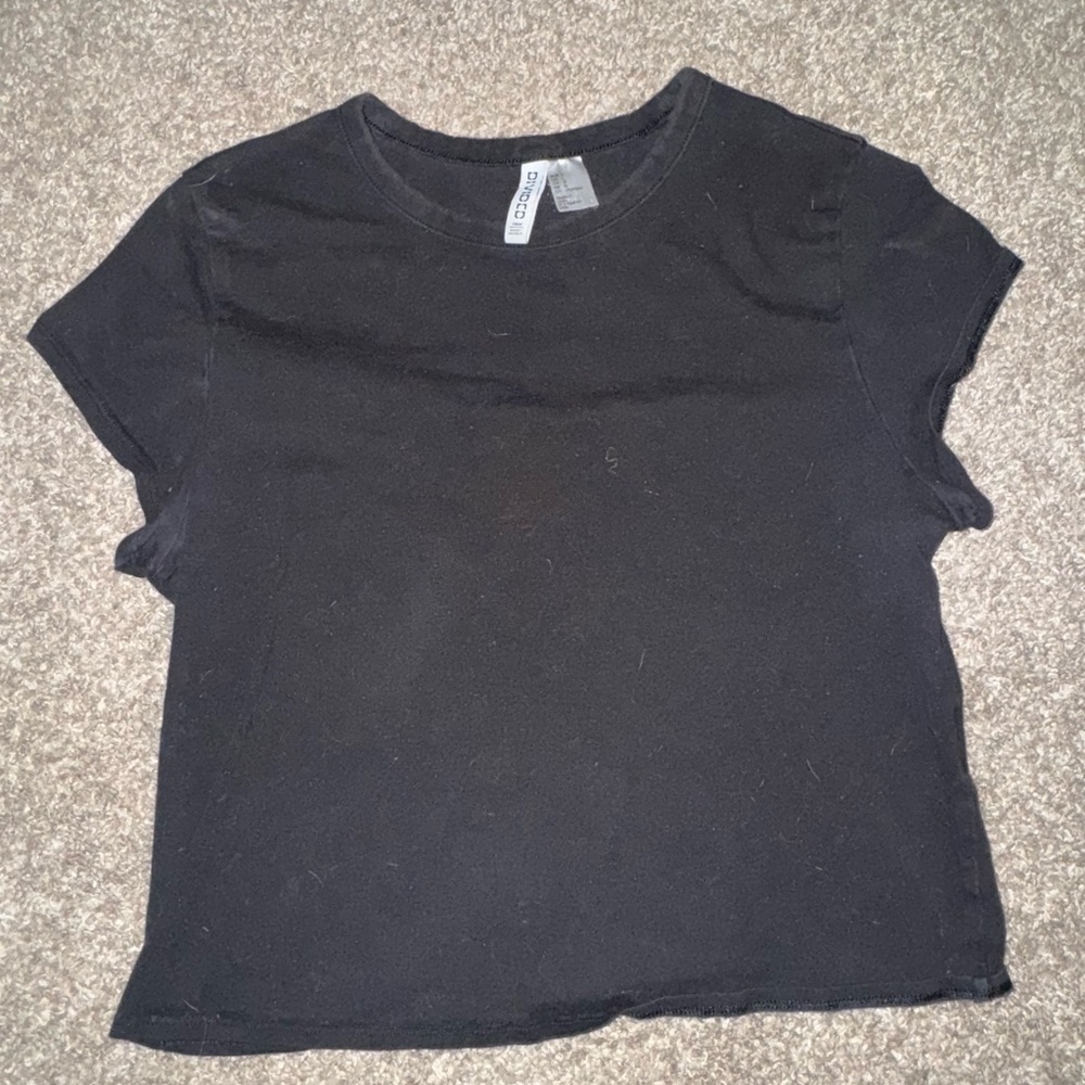 h&m basic cropped t shirt